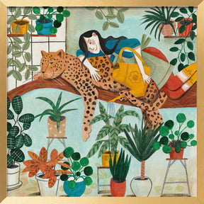 Leopard and gardening Poster