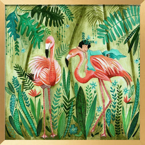 Flamingo jungle Poster