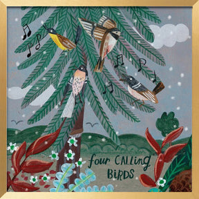 Four Calling Birds Poster