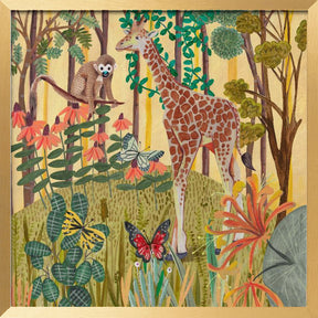 Giraffe in nature Poster