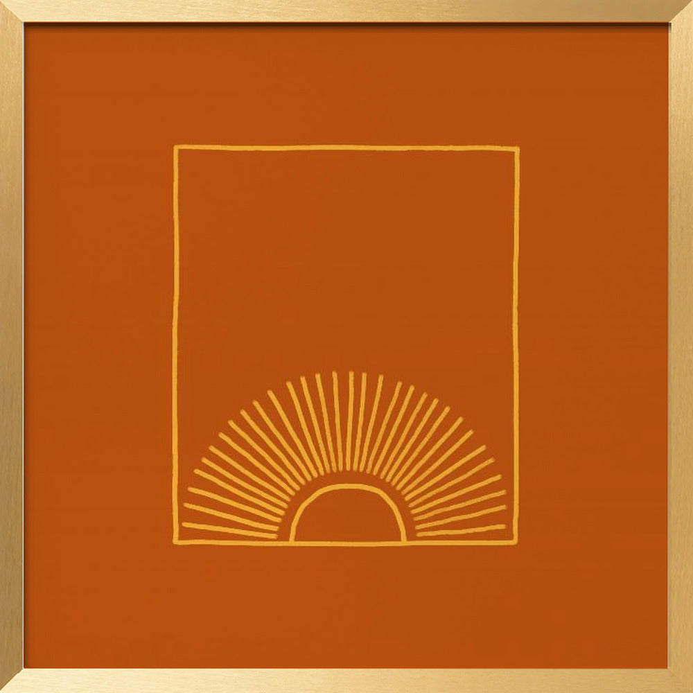 Caramel Minimal Sun Poster