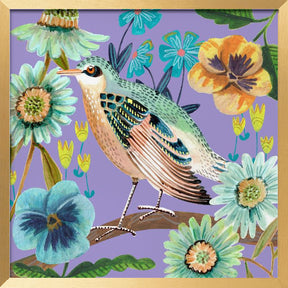 Bird and Flowers Poster