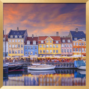 COPENHAGEN Charming Evening Mood at Nyhavn Poster