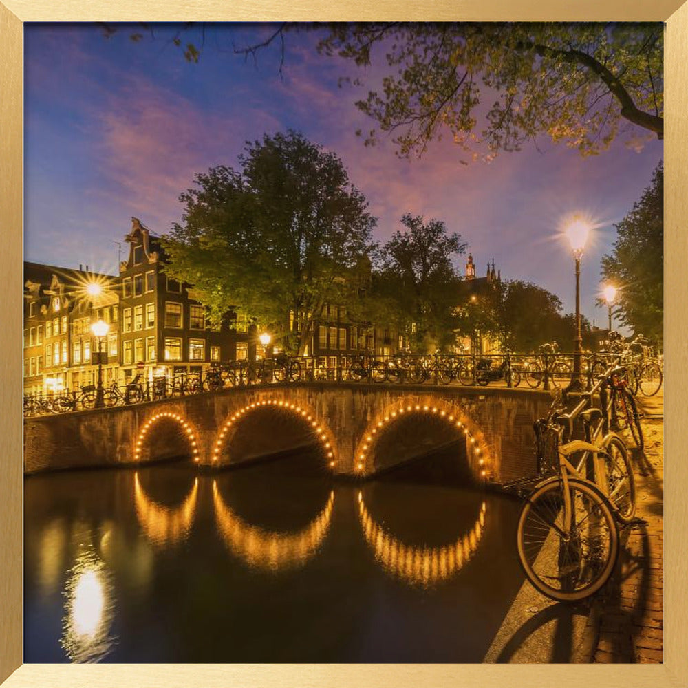 AMSTERDAM Idyllic nightscape from Keizersgracht Poster