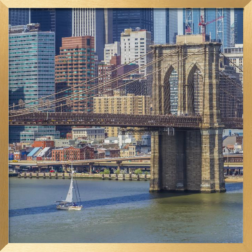 NEW YORK CITY Brooklyn Bridge &amp; Manhattan Skyline Poster