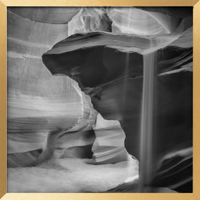 MONOCHROME ANTELOPE CANYON Pouring Sand Poster