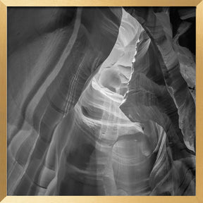 MONOCHROME ANTELOPE CANYON Daylight Poster