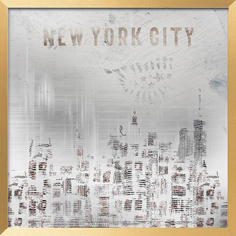 MODERN ART New York City Skylines | shabby chic Poster