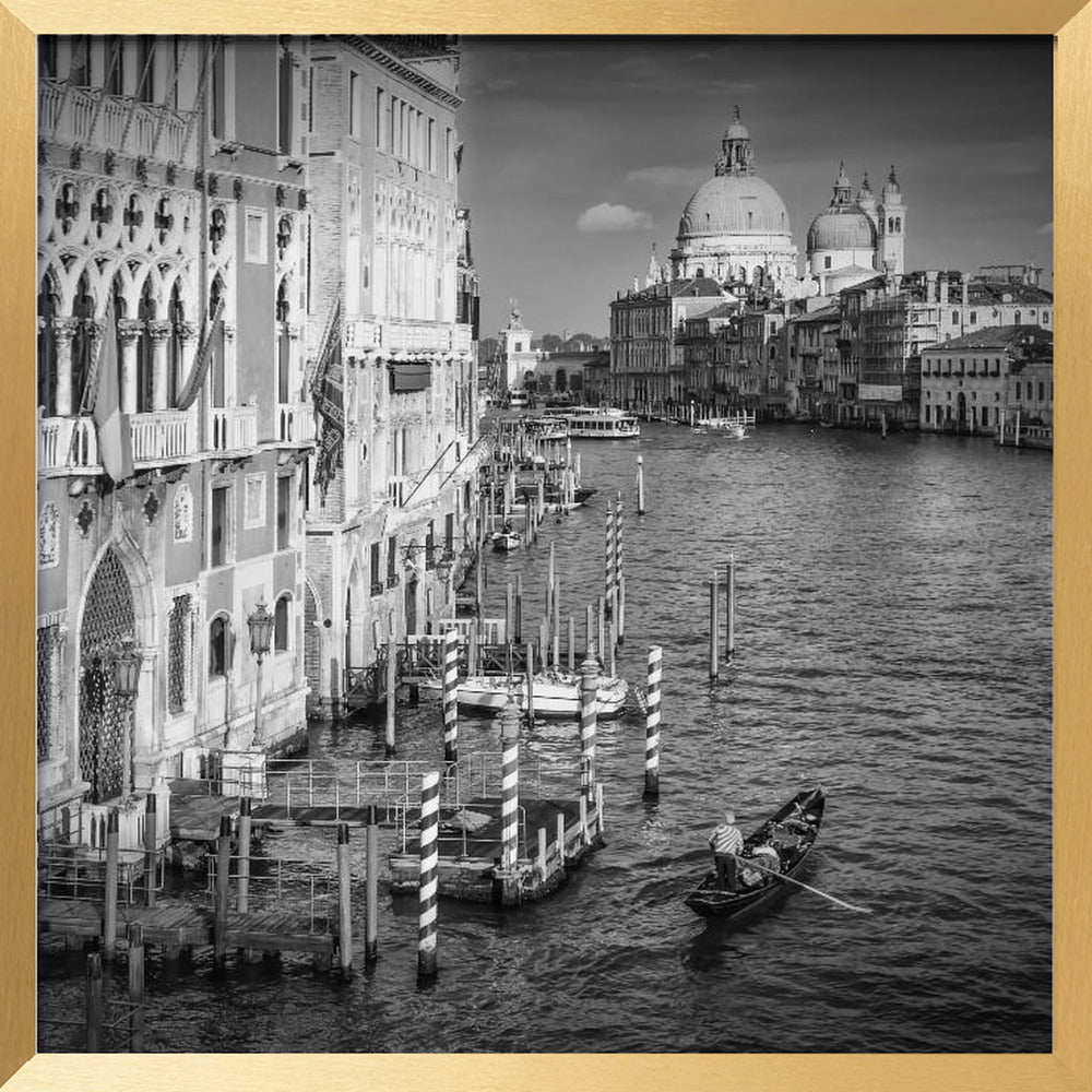 VENICE Canal Grande &amp; Santa Maria della Salute - monochrome Poster