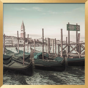 VENICE Grand Canal and Gondolas | urban vintage style Poster