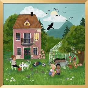 Summerday in the garden Poster