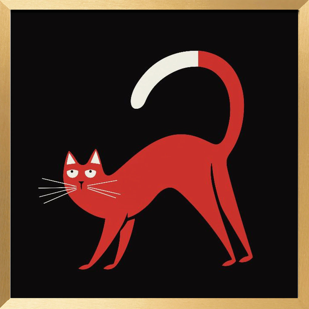 Red Cat Poster