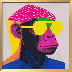 Cool Monkey Poster