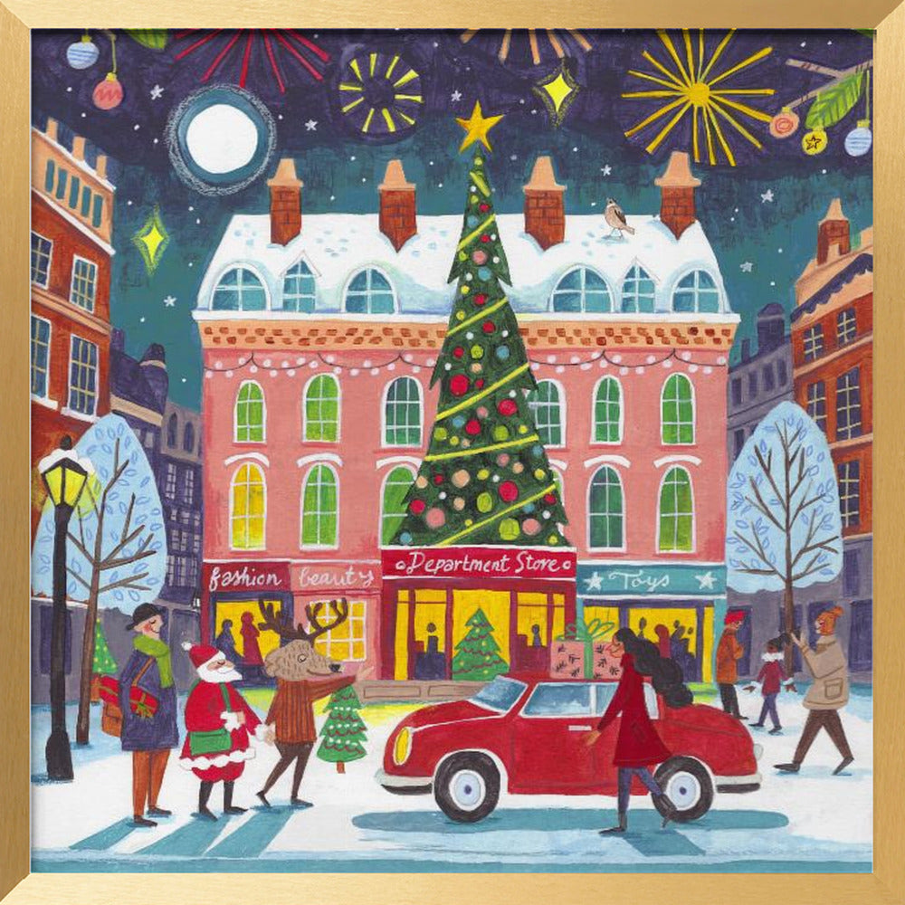 Christmas Shopping in the City Poster