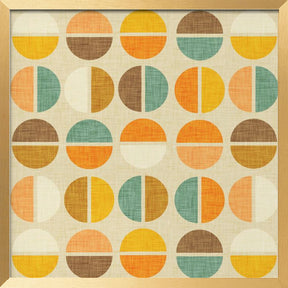 Rainbow Dots - Mid Century Neutral Poster