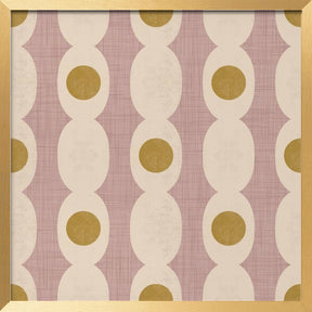 Retro Mod Geo Chain - Mauve - Mid Century Modern Poster