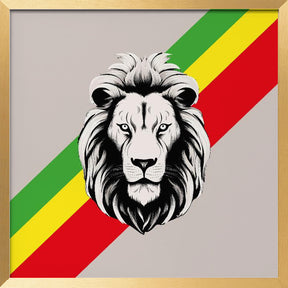 Rasta Lion Poster