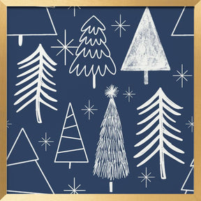 Christmas Tree Evergreen - Tree - Pine Tree Blue Poster