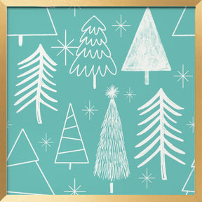 Christmas Tree Evergreen - Tree - Pine Tree Baby Blue Poster