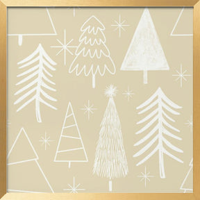 Christmas Tree Evergreen - Tree - Pine Tree Beige Poster