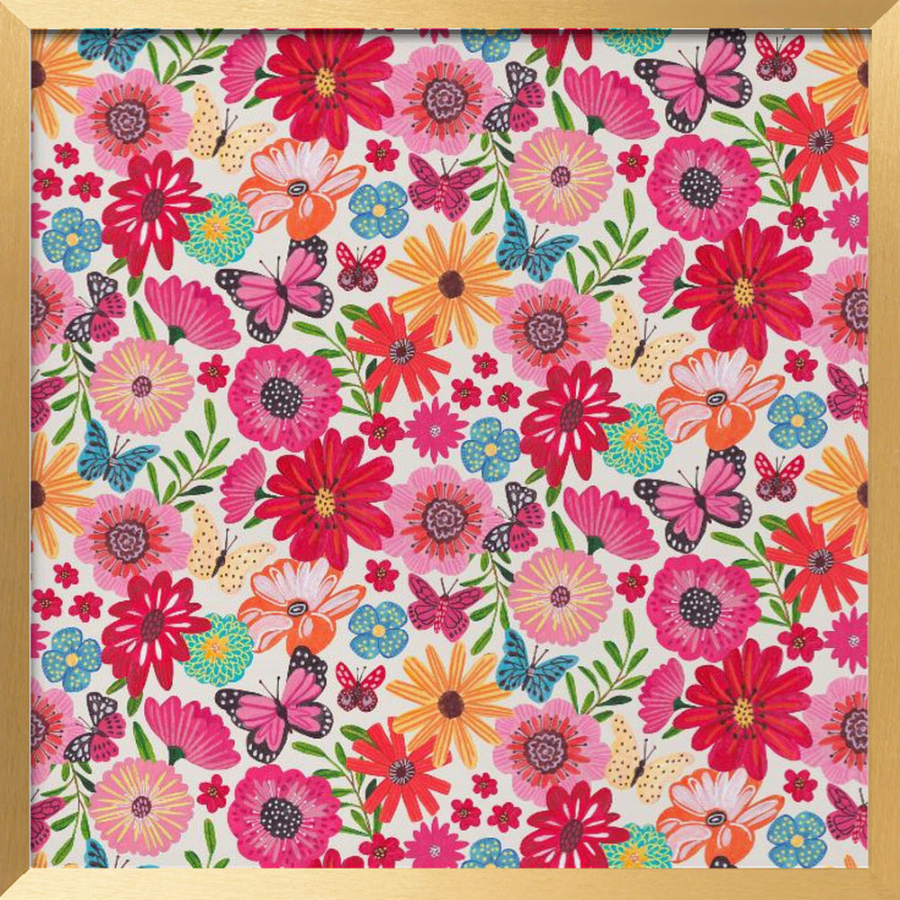 Bright floral Poster