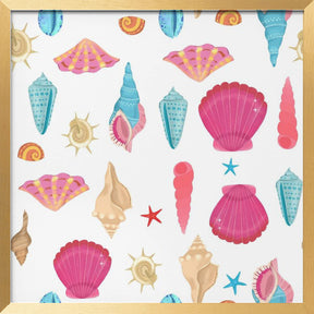 Seashell Pattern Poster