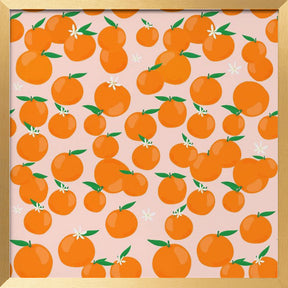 Oranges Pattern Poster