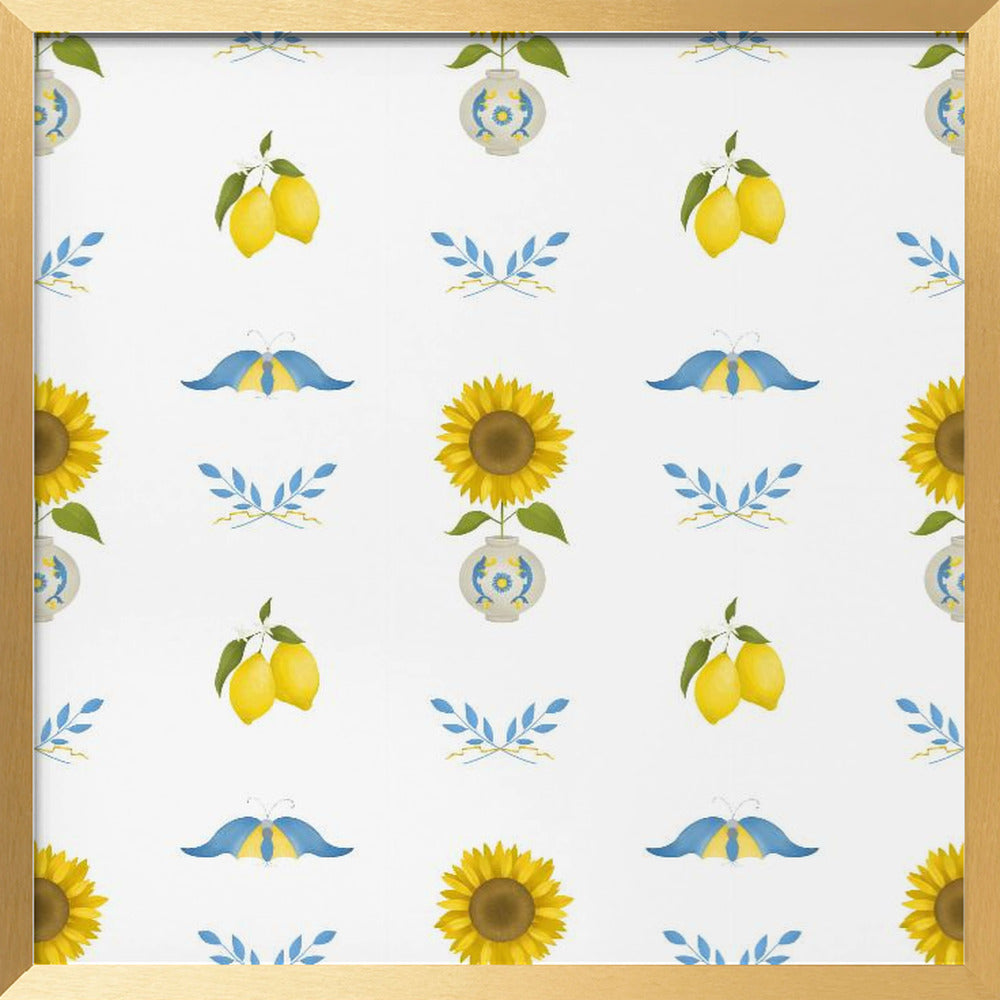 Italy Vintage Pattern Poster