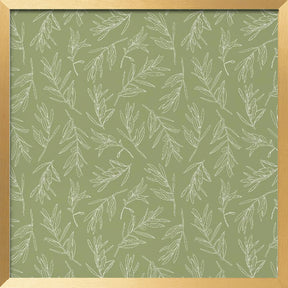 Olive Leaves Pattern Poster