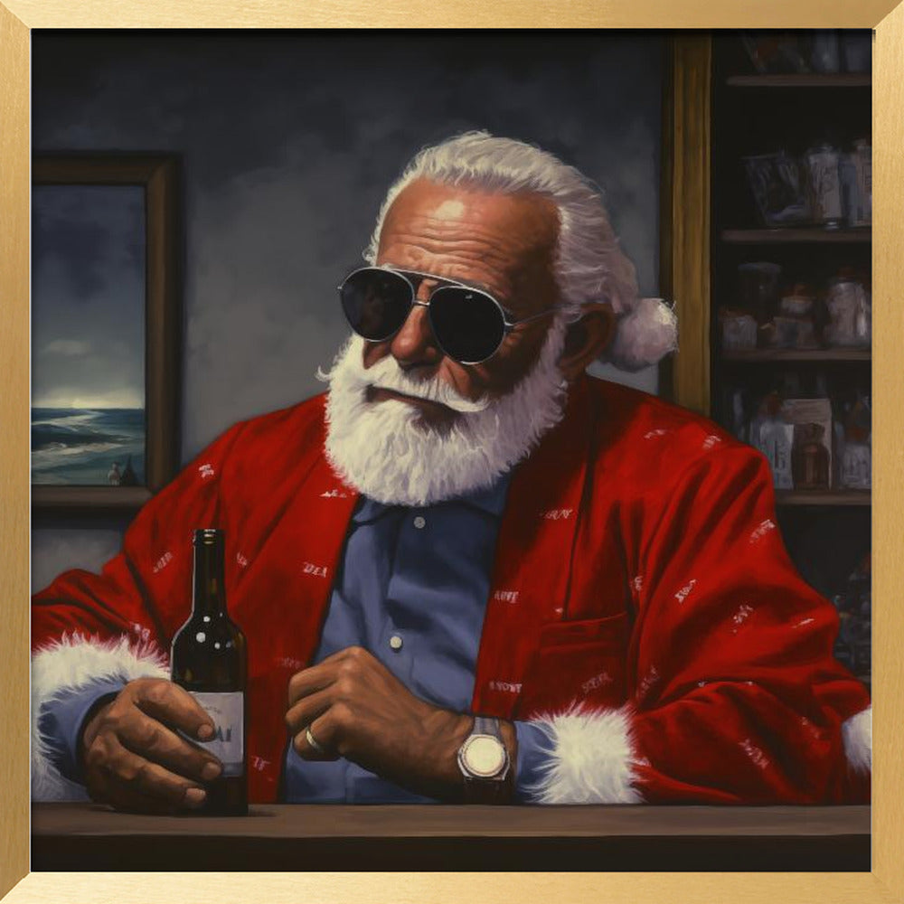 Sun Tan Claus Poster