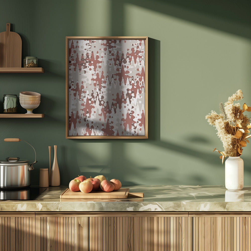 Liquid Beige Brown Pattern Poster