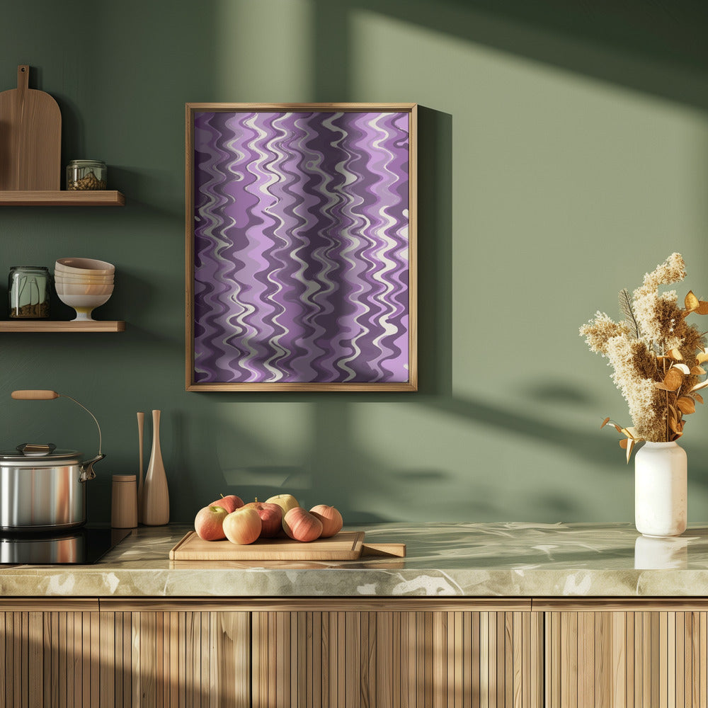 Purple Wavey Pattern Poster