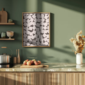 Beige Cubes Pattern Poster