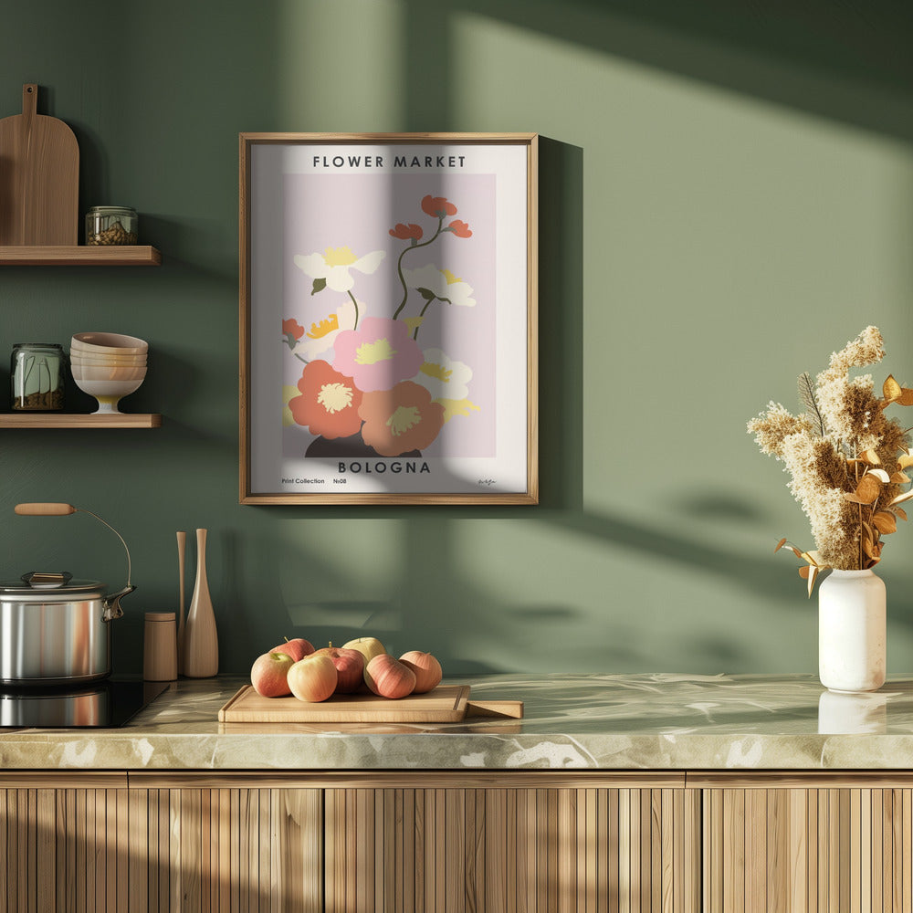Flower Market. Bologna Poster