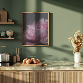 Moody pink peony I Poster