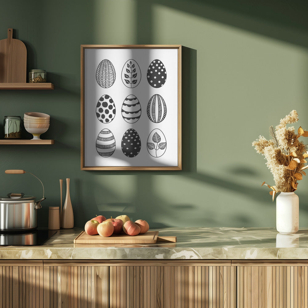 Scandi Easter eggs Poster