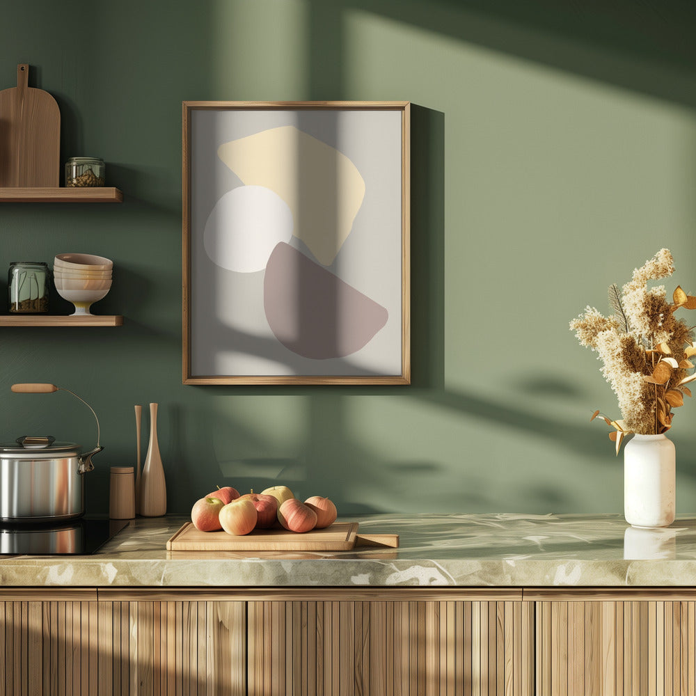 Geometrical Fields Yellow Poster