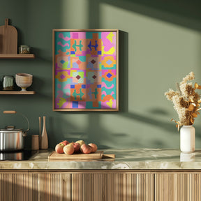 Neon Peru Pattern Poster