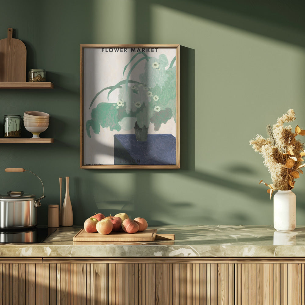 Flower Market. Lisbon Poster