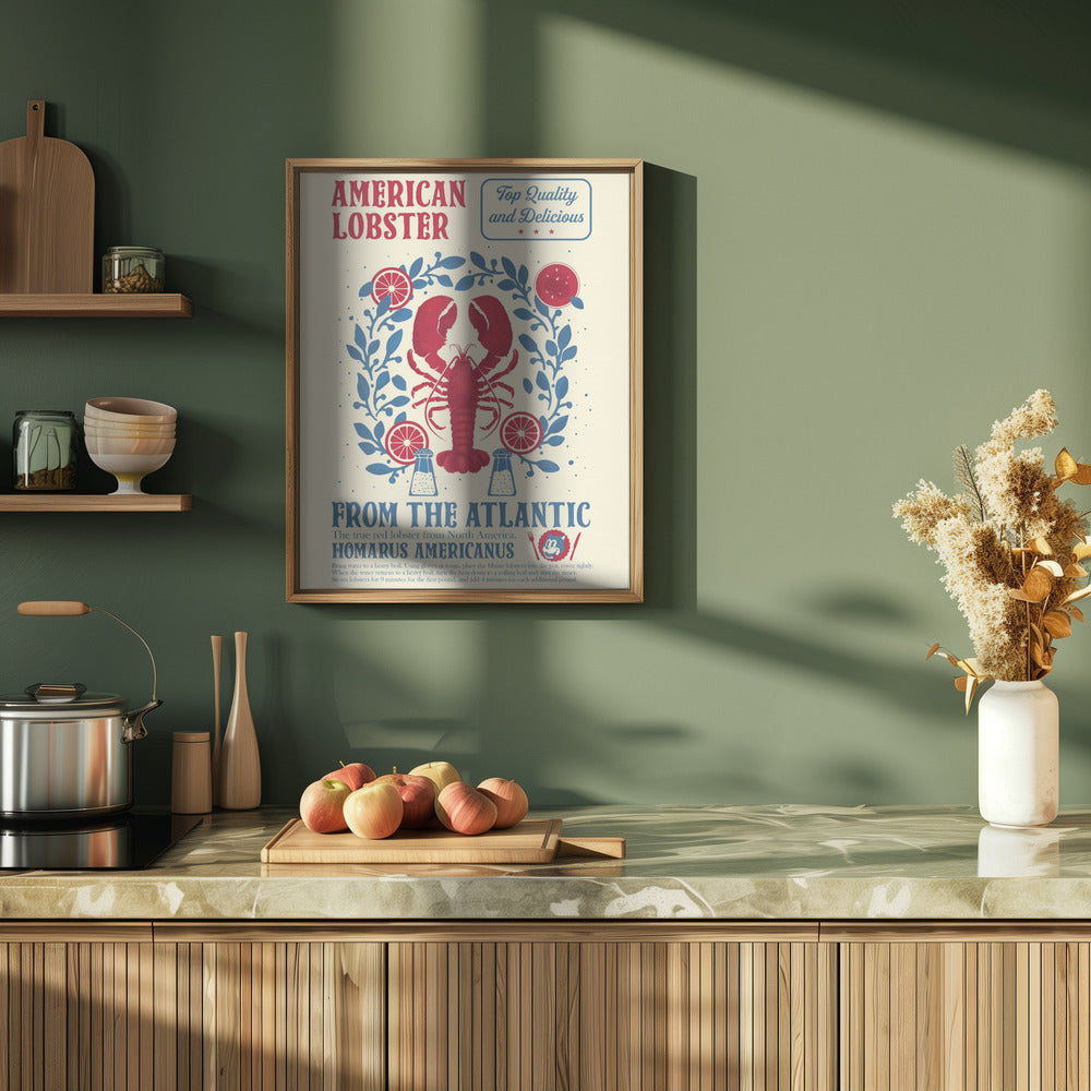 Lobster kitchen print Poster