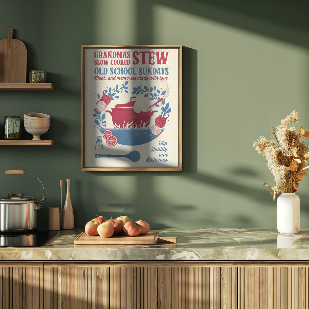 Grandmas Stew kitchen print Poster