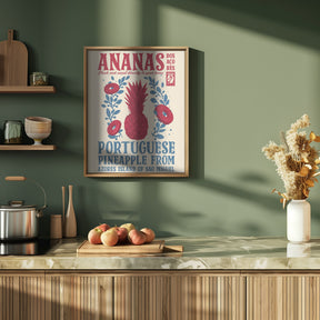 Pineapple kitchen print Poster