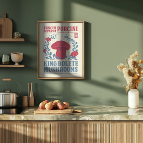 Porcini kitchen print Poster