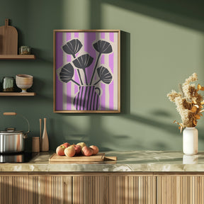 Stripes Still Life Purple Poster