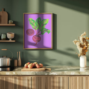 Beetroot Swirl Purple Poster