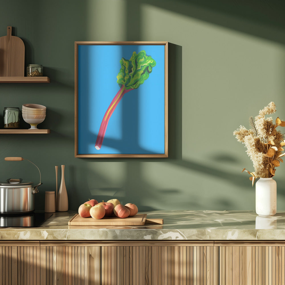 Rhubarb Light Blue Poster