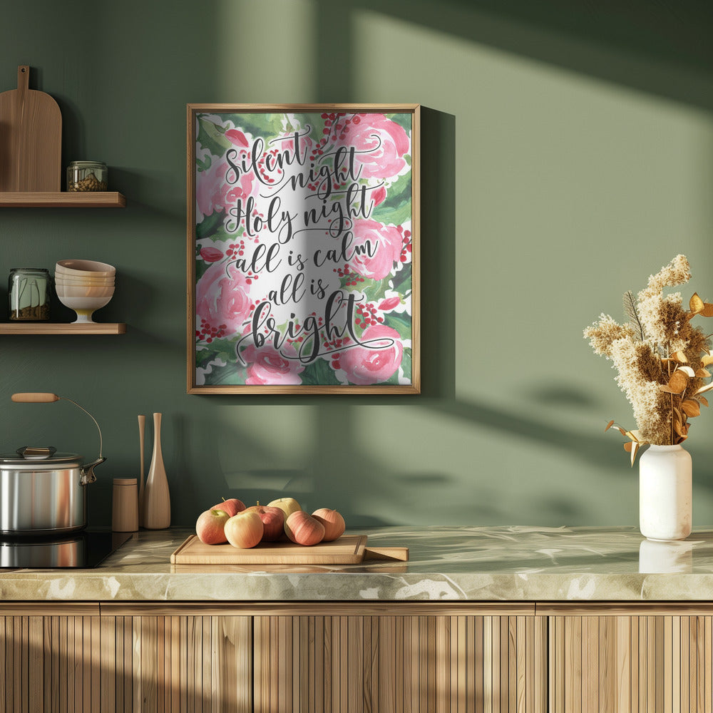 Floral silent night Poster