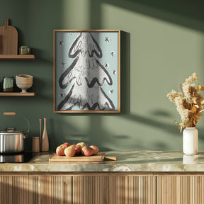 Christmas Tree And Snow Poster