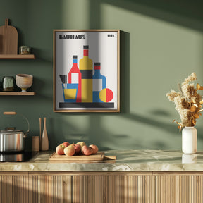 Bauhaus Wine Print Poster