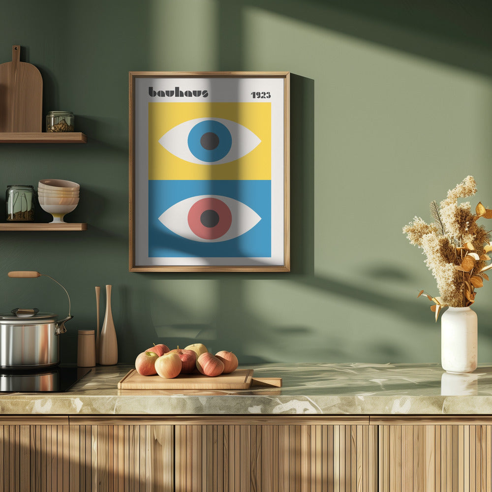 Bauhaus Eyes Abstract Poster